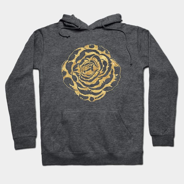 Elegant romantic gold rose Hoodie by InovArtS